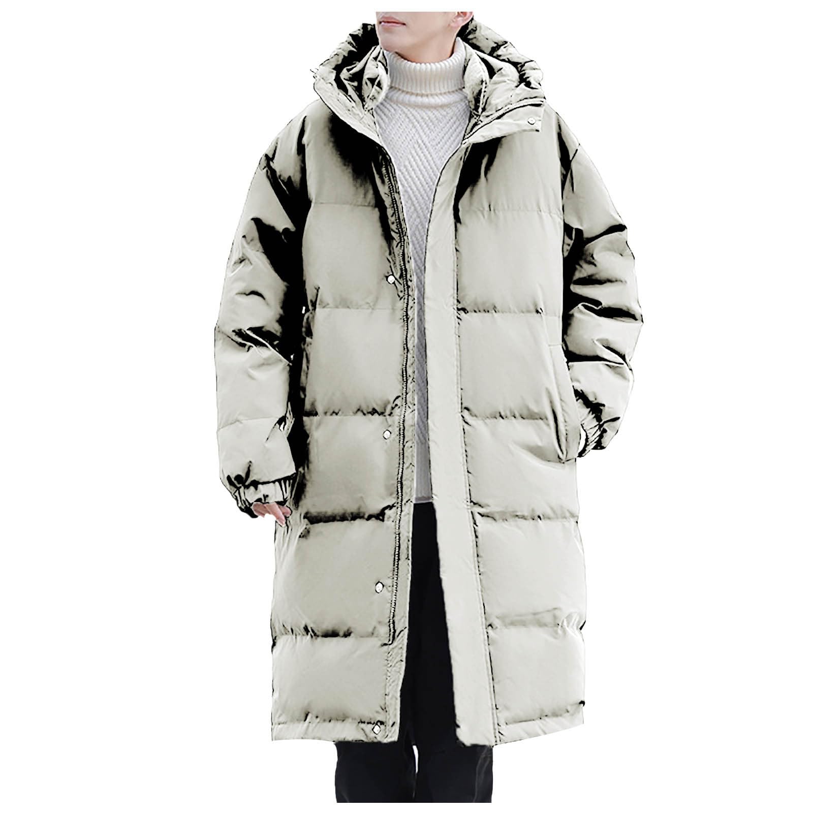 Genérico Plumifero Pluma Hombre, Abrigo Hombre Casual,Chaqueta Informal De AlgodóN con Capucha De Longitud Media Y CáLida para Hombre De Newhigh Street