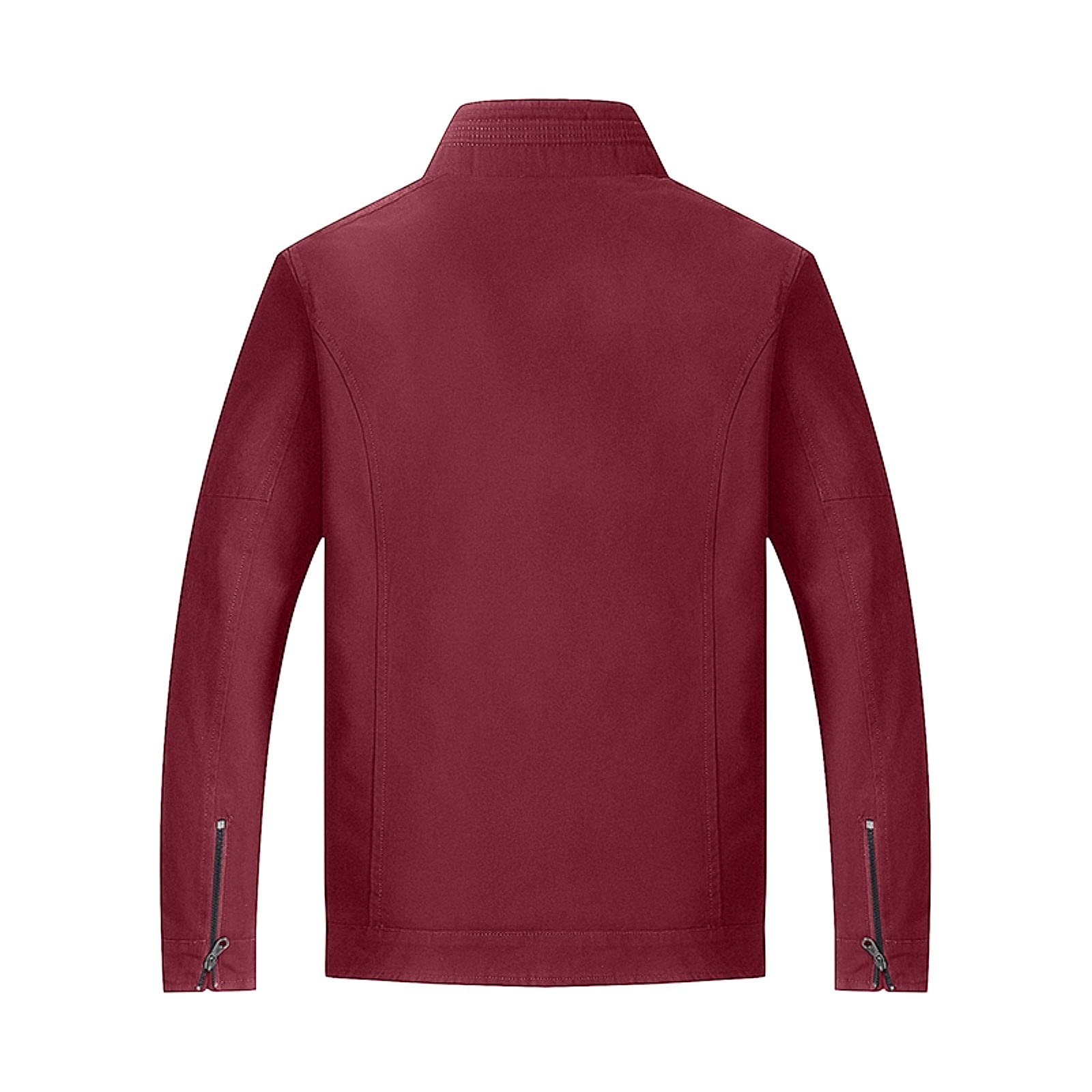 Chaqueta Polar Hombre Talla Grande, Chaqueta de otoño e Invierno para Hombre, Top Informal a la con Cuello levantado, Abrigo Lavado de algodón Grueso de Terciopelo