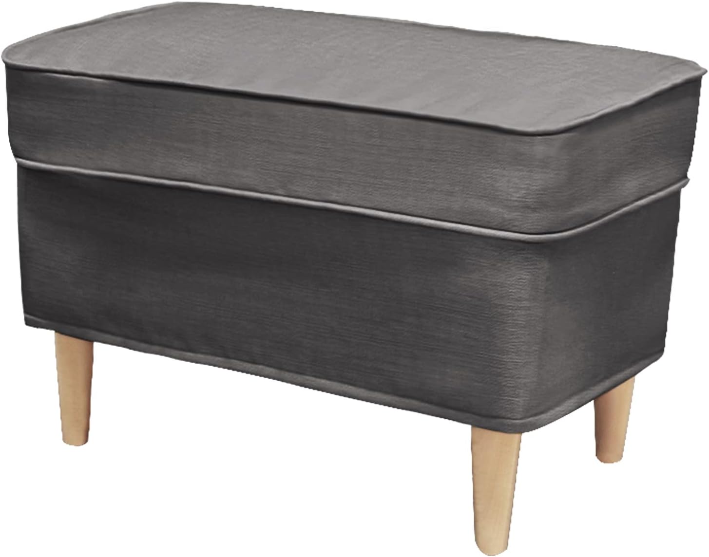 Ottoman Cover ONLY! for IKEA Strandmon Footstool, Rectangle Ottoman Couch Cover for Living Room, Armchair Sofa Ottoman Slipcover (S-29)