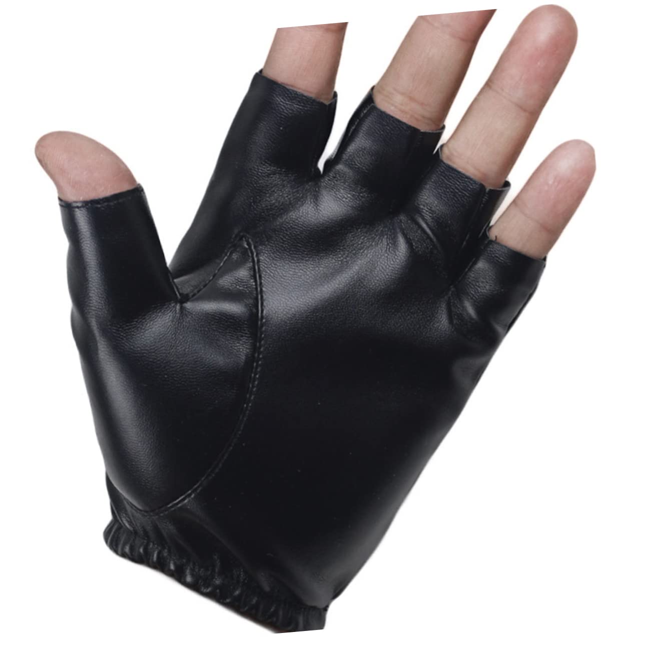 Mipcase Guanti Da Ciclismo A Mezze Dita Guanti Da Bici Da Pesca Senza Dita In Pizzo Da Fitness In Cashmere Da Fitness In Pelle Coprimani Sportivi Neri