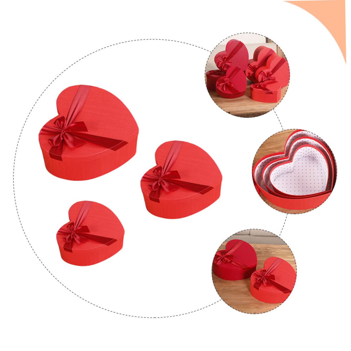 JECOMPRIS 3stücke Herzform Geschenkschachtel Teiliges Für Valentinstag Romantische Aufbewahrungsboxen Zur Geschenkverpackung Für Süßigkeiten Parfüm Und Bastelarbeiten Für Besondere