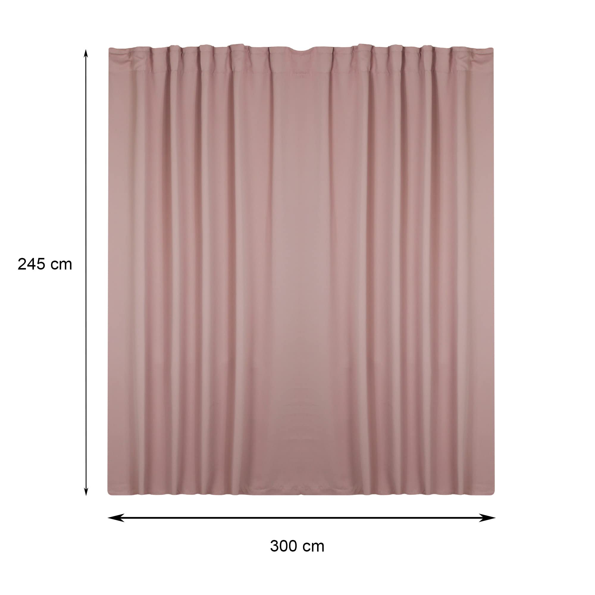 Mistela Vorhänge 2er Set Rosa Blume - Blickdicht 245×140 Cm Mit Ösen