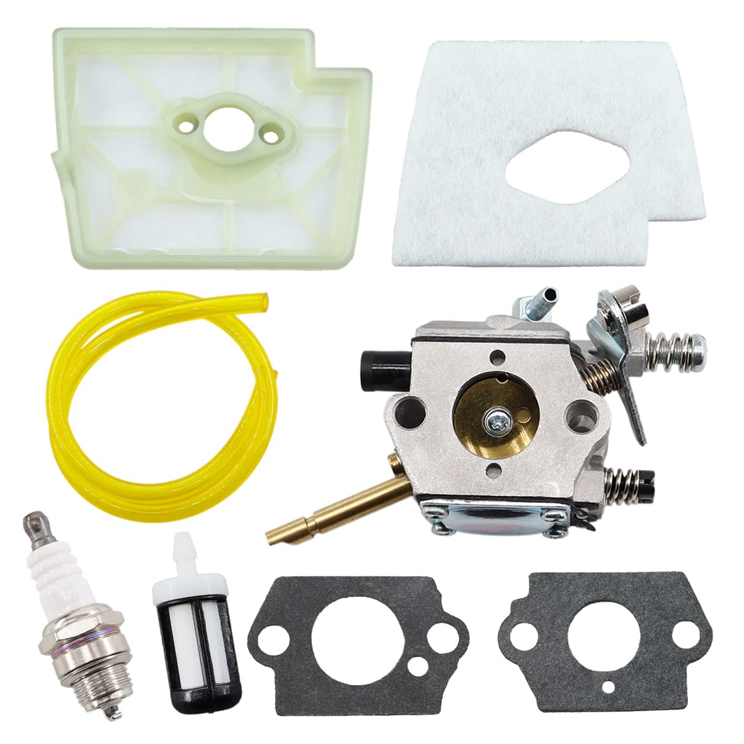 MCHNIC Carburateur avec filtre à air bougie d'allumage pour débroussailleuse Stihl FS160 FS180 FS220 FS280 FS290, FS 160 180 220 280 290 4119 120 0604, Zama C15-51 / C1S-S3D, Walbro WT-223