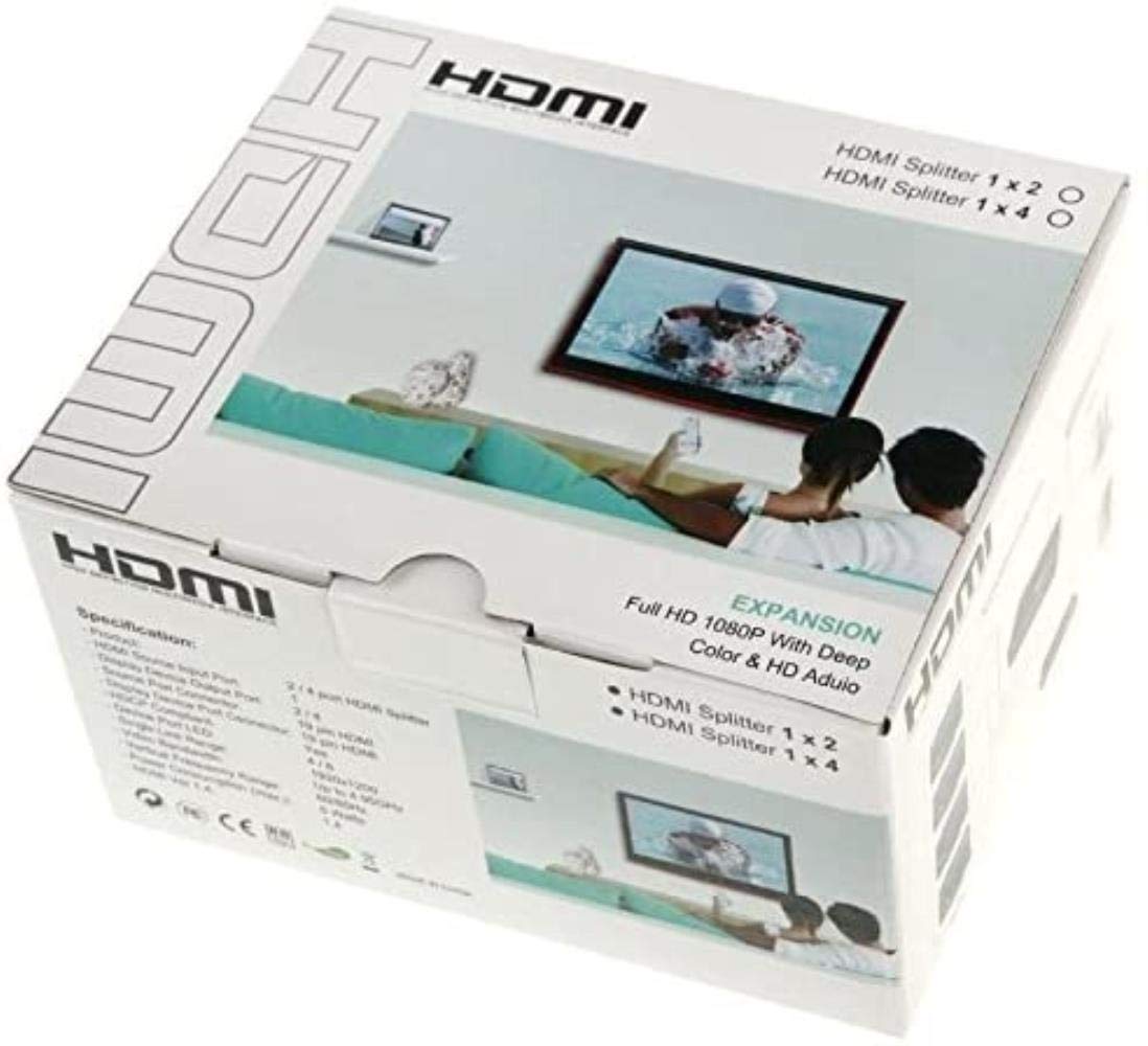 Câbles HDMI, Mini HD 1080P HDMI 1x4 V1.4 Splitter for HDTV/STB/DVD/projecteur/DVR