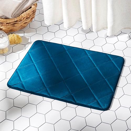 Vista 136 de Home Dynamix Capri Haven - Tapete de baño de espuma viscoelástica, lavable a máquina, gris claro, 20 x 30 pulgadas