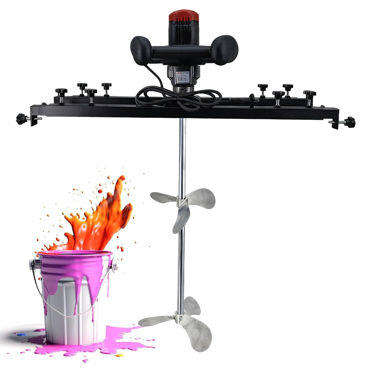 YNBSHGAA Electric Stirrer for IBC Tank, Industrial Agitator Mixer with Adjustable Telescopic Arm for Paint and Ink Dissolving,B