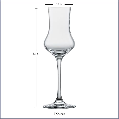 Miniatura 6 de SCHOTT ZWIESEL Classico Grappa Glass (juego de 6), vasos de chupito con tallo, vasos de cristal Tritan aptos para lavavajillas, fabricados en