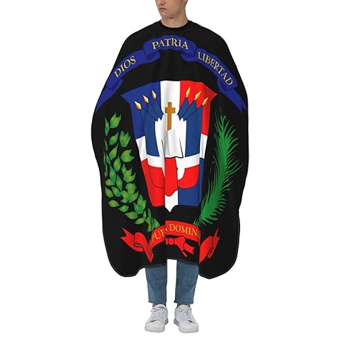 Miniatura 2 de Bandera de la República Dominicana Impresión 3D Profesional Barbero Capa de Corte de Pelo Corte de Pelo Cabo Peluquería Delantal de Peluquería 55" X