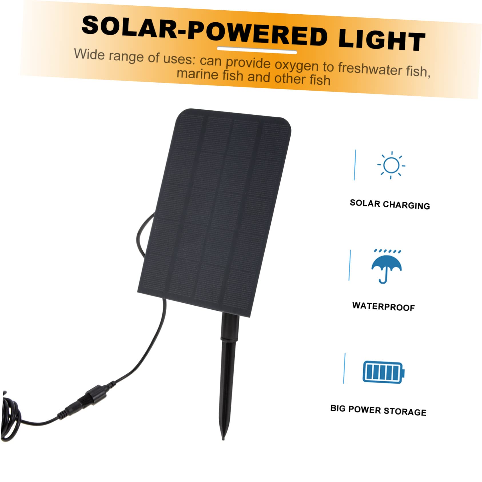 Happyyami 1set Pompa Per Solare Aeratore Energetico Per Acquari e Laghetti Silenziosa e Efficiente Per Pesci Ornamentali e Piante Acquatiche