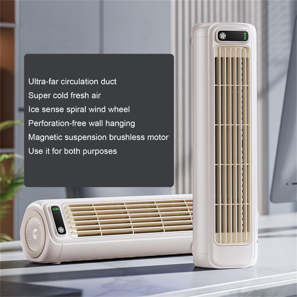 Ventilatore da tavolo silenzioso con velocità regolabile, ricaricabile, struttura ABS, adatto per uso multifunzionale in ufficio o a casa