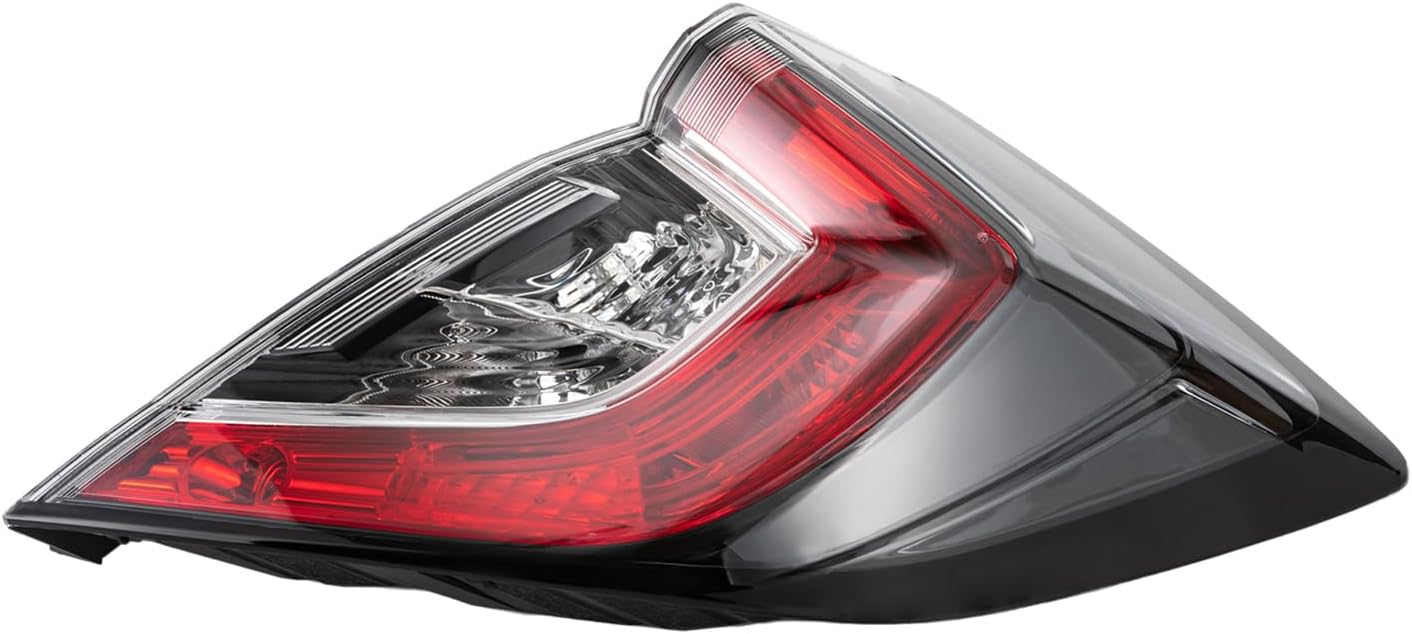 Tail Light Assembly For Honda Civic Hatchback 2017-2021 and For Honda Civic Type R 2017-2019, 33500TGGA02 HO2805116, Halogen Rear Taillight Direct Replacement (Right Passenger Side)