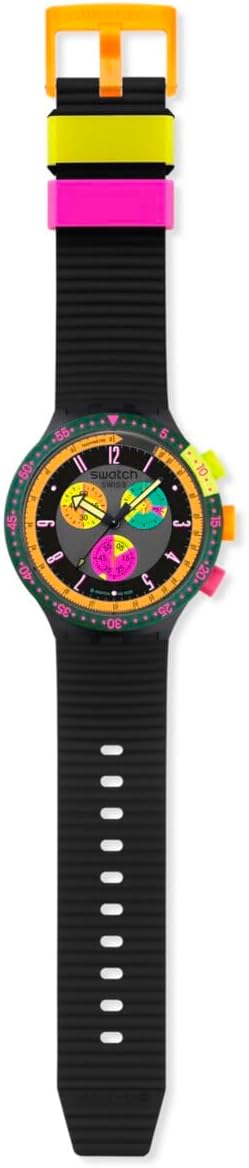 Swatch Big Bold Chrono Unisex Watch Casual Plastic Transparent Quartz Waterproof