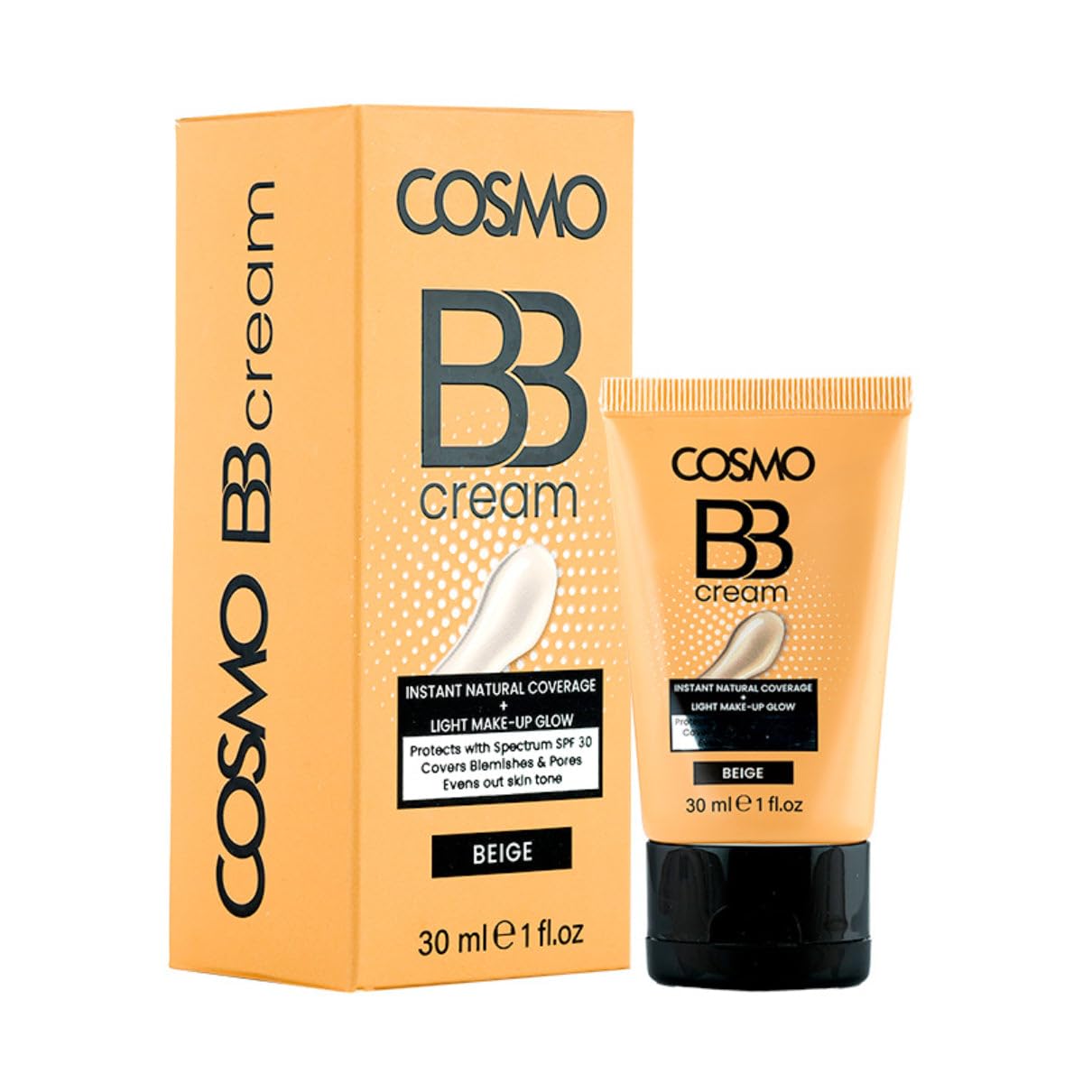 Cosmo BB Cream Beige 30ml | Instant Natural Coverage & Light Make Up Glow | SPF 30 Sun Protection | Evens Out Skin Tone & Covers Blemishes | Lightweight Wear | Suitable For All Skin Types | Foundation-image-49