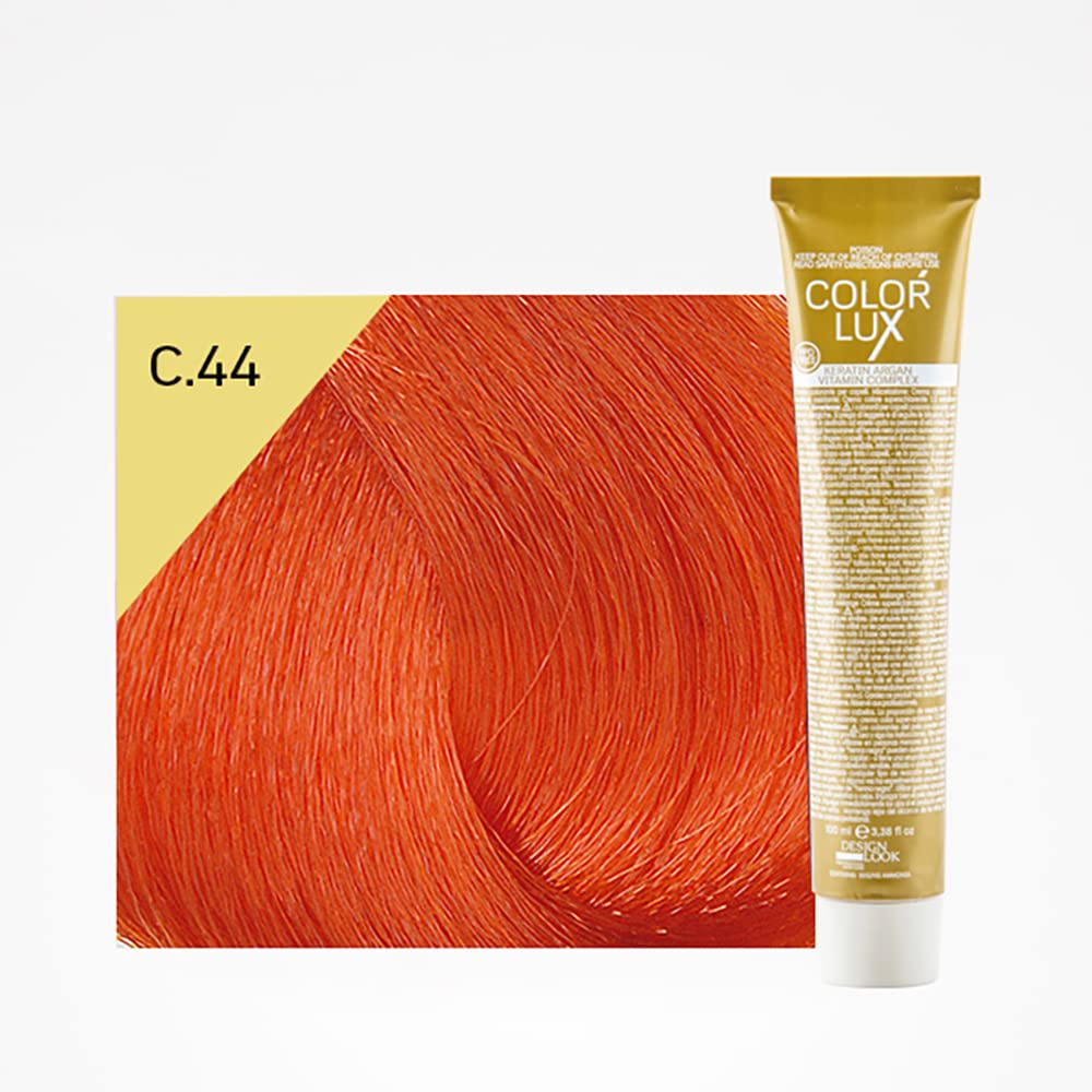 DESIGN LOOK Color Lux C.44 Intense Copper Dye 100ML, Single, Standard