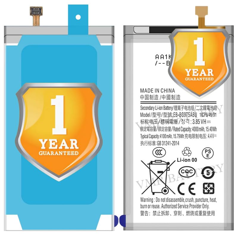 Image of Original EB-BG975ABU Battery Compatible for Samsung Galaxy S10 Plus (S10+) (SM-G9750, SM-G975F, SM-G975U, SM-G975W) - (4100mAh) - 1 Year Warranty K7