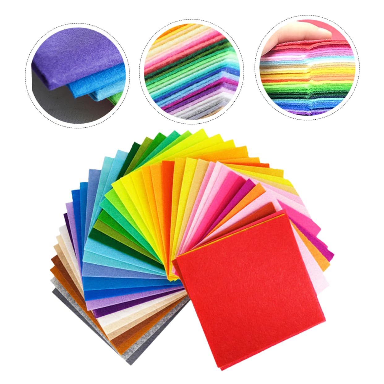 Artibetter 120pezzi Feltro Colorati Materiale Per Lavoretti Creativi Per Scuole Feste e Attività Manuali