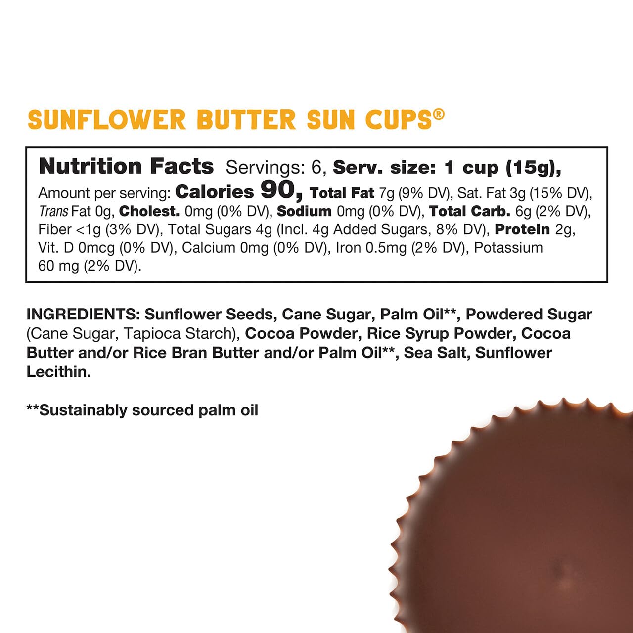 Free2b Sunflower Butter Sun Cups, Safe for School and Allergy Friendly, Gluten-Free, Dairy-Free, Nut-Free, and Soy-Free, Sweet and Creamy Cups, 1-Cup Packages (Pack of 22)
