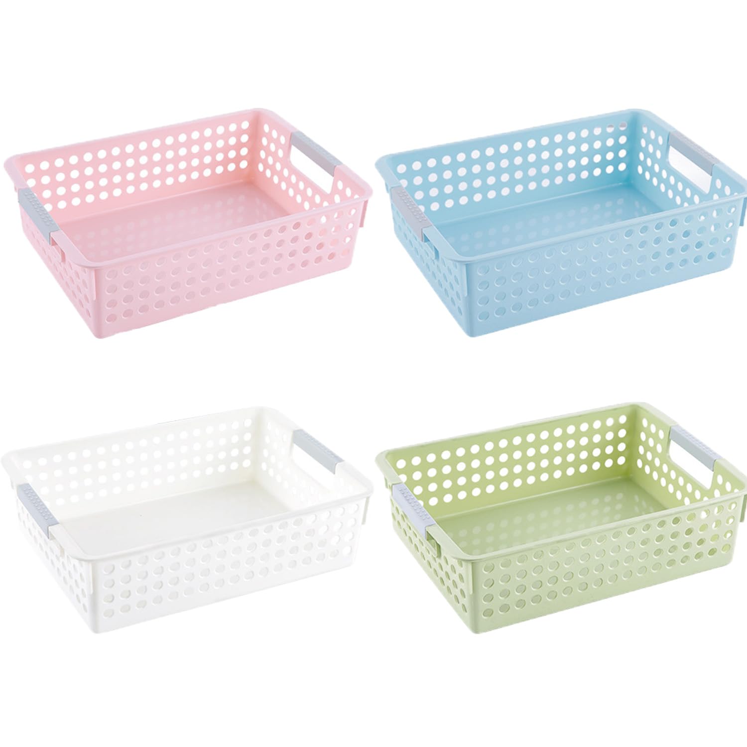 Boîte de rangement plastique x4 : panier de rangement Infinity pour organisation de la maison