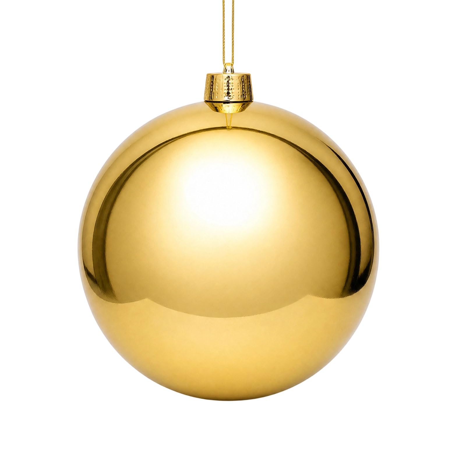 Oxxggkao Extra Large Golden Christmas Ball Decorations 40Cm 50Cm Hanging Spheres for Holiday Party and Home Large Gold Christmas Ornament