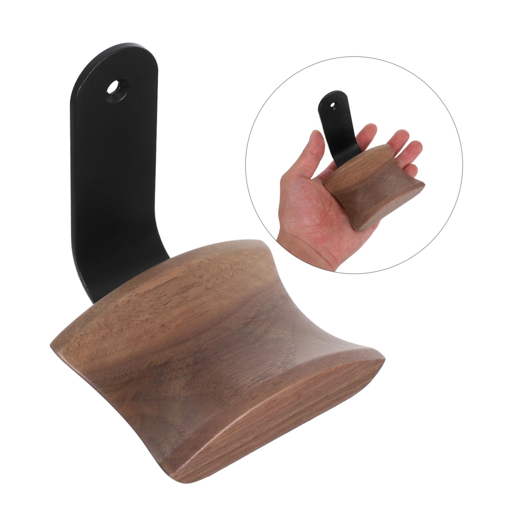 Gancho para Auriculares de Pared de Madera de Nogal Soporte Colgante para Cascos Gaming y Estudio Organizador de Espacio Fácil de Instalar para Escritorio y Pared