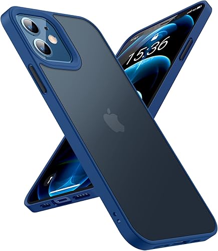 Miniatura 109 de TORRAS - Funda a prueba de golpes para iPhone 14 (contra caídas de grado militar de 10 pies), elegante, parte trasera translúcida y borde suave