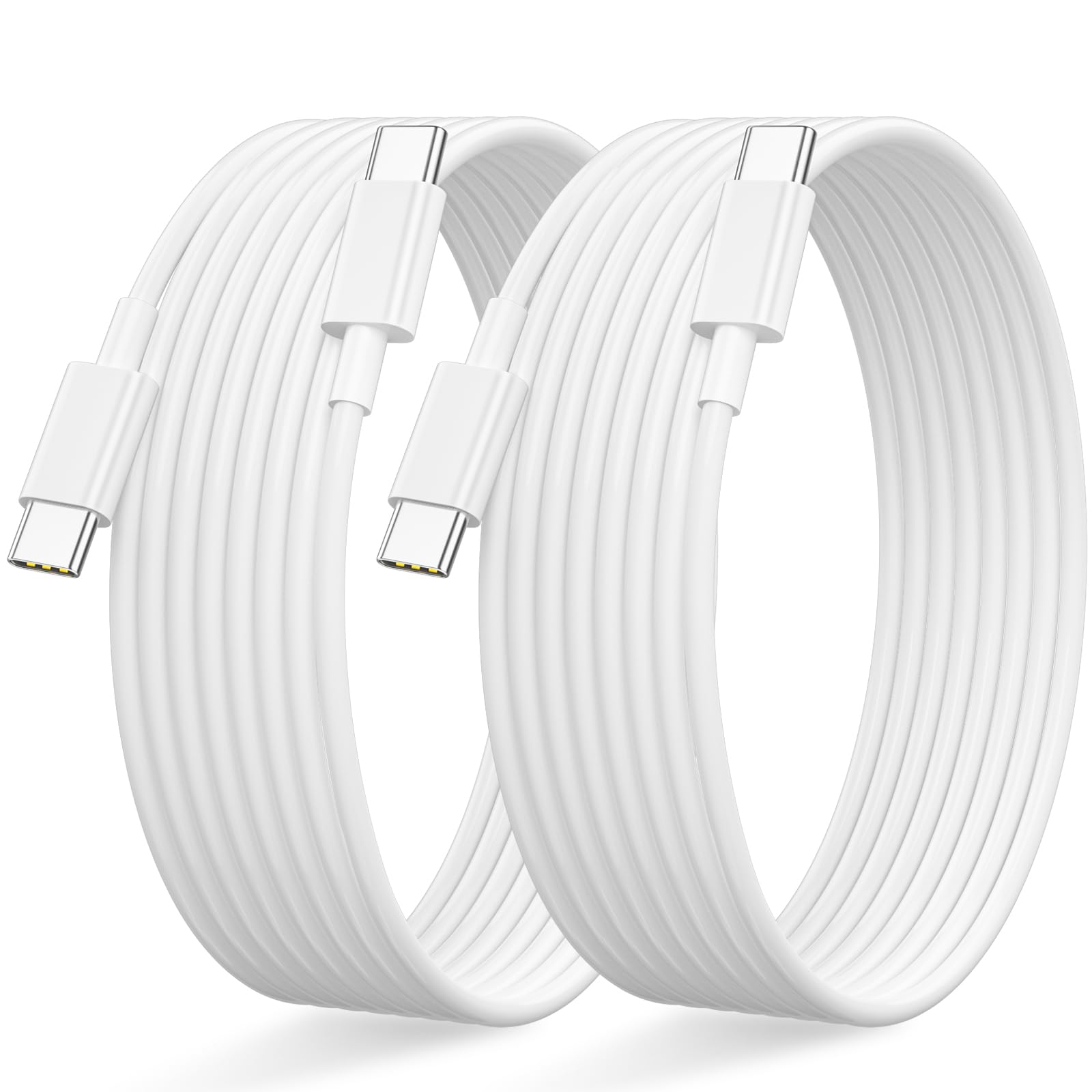 2Pack 6ft for Google Pixel Charger Cable USB C to C Fast Charging Cable PD 45W for Pixel 10 9 Pro XL 9a Fold 8a 8 Pro 7a,Type C Charger Cord for iPhone 16 15 Pro Samsung Galaxy S25 S24 Ultra A16,White