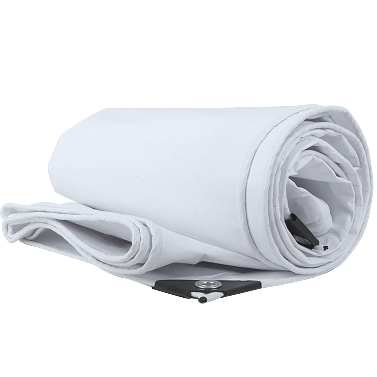 Telo impermeabile bianco con occhielli Teli in tela con anello zincato antiruggine 4x5m, 4x6m, 4x7m, 4x8m Teloni Oxford spessi Telo di fondo Tenda da campeggio Tenda da tetto Copertura per barca(Size: