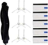 Vista 7 de EtliN Cepillo lateral de cepillo de rodillo filtro HEPA compatible con Tefal Rowenta X-plorer Serie 75 RG7687 RR7687WH Accesorios de repuesto