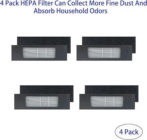 Miniatura 6 de Kit de accesorios de repuesto para Yeedi VacVac XVac MaxVac StationVac 2Vac 2 Pro Robot Vacuum incluye 1 cepillo principal, 4 cepillos laterales, 4