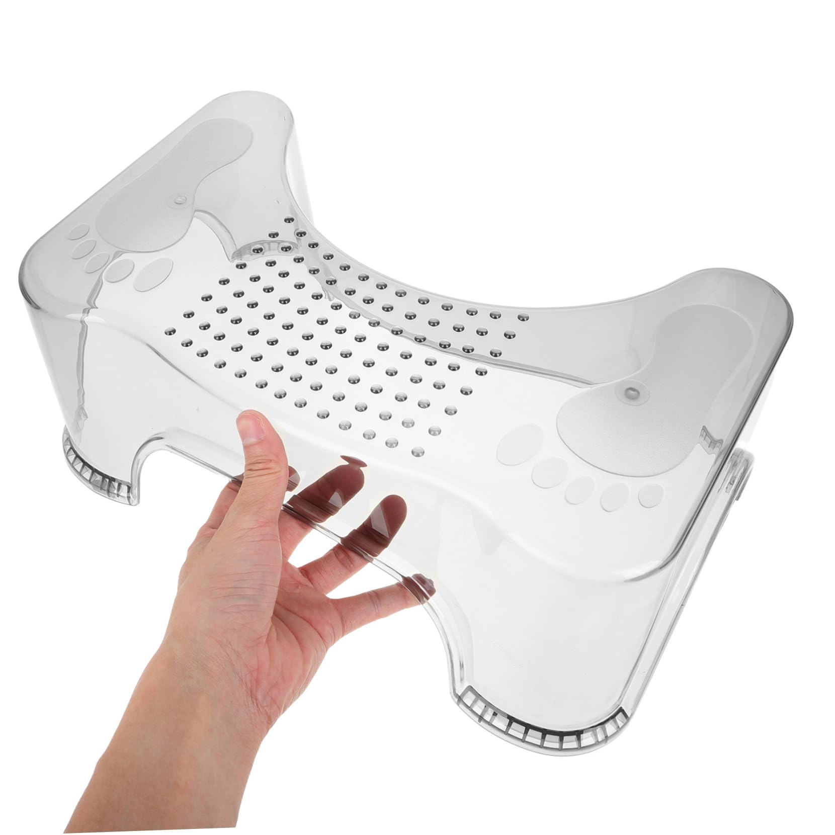 Mipcase Sgabello da Bagno per Bambini e Anziani in Pet, Resistente e Facile da Pulire, Sgabello Rialzato per Wc per Bagno e Toilette