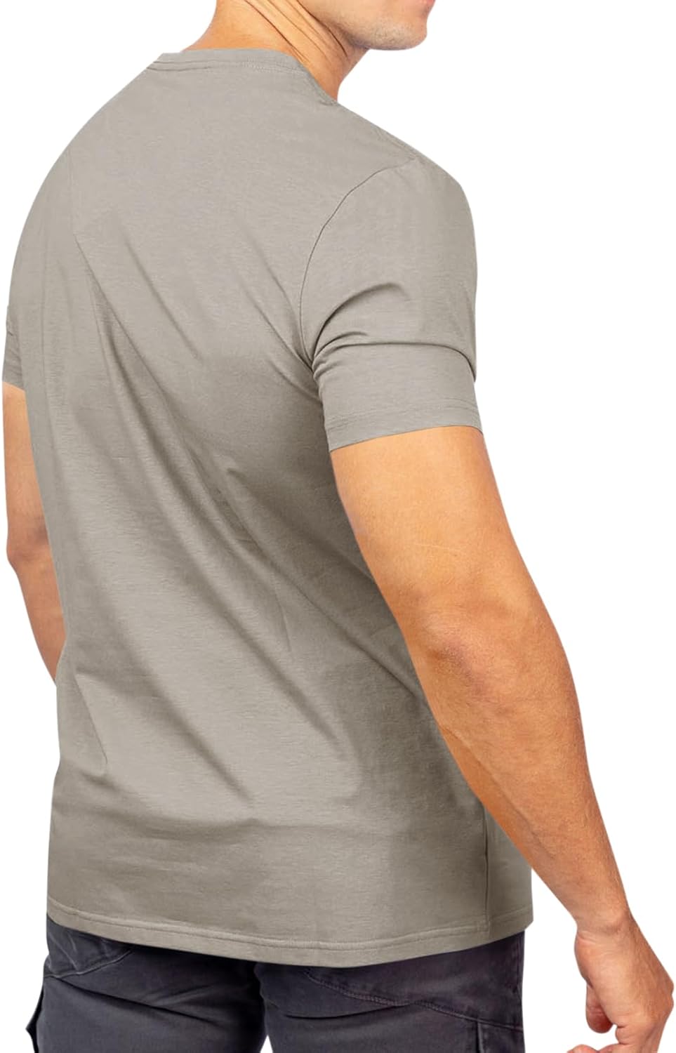 Runcati Mens Cotton V Neck T-Shirts Short Sleeve Casual Basic Summer Beach Pocket Tee Tops - Image 2