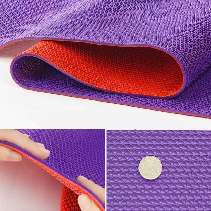 Condition photo showing New/Like New for pvc drainage floor mat non-slip commercial wet area mat for outdoor and indoor restaurant kitchen bar swimming pool splash matting water drain flooring mat (purple and red, 3ftx11ft)