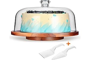 Rotating Cake Stand with Dome