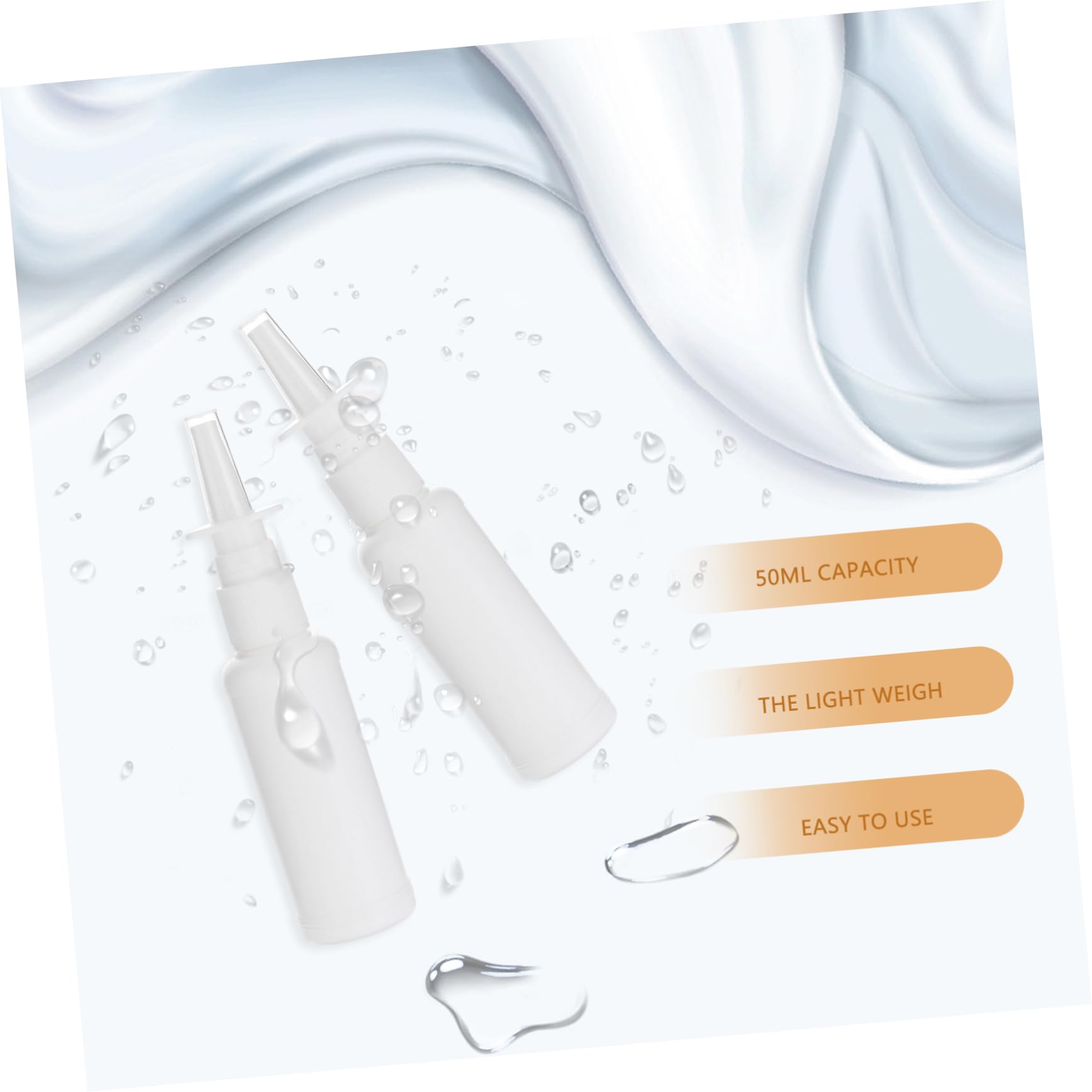 200 Stück Weiße 50ml Pe Sprühflaschen mit Schutzkappe