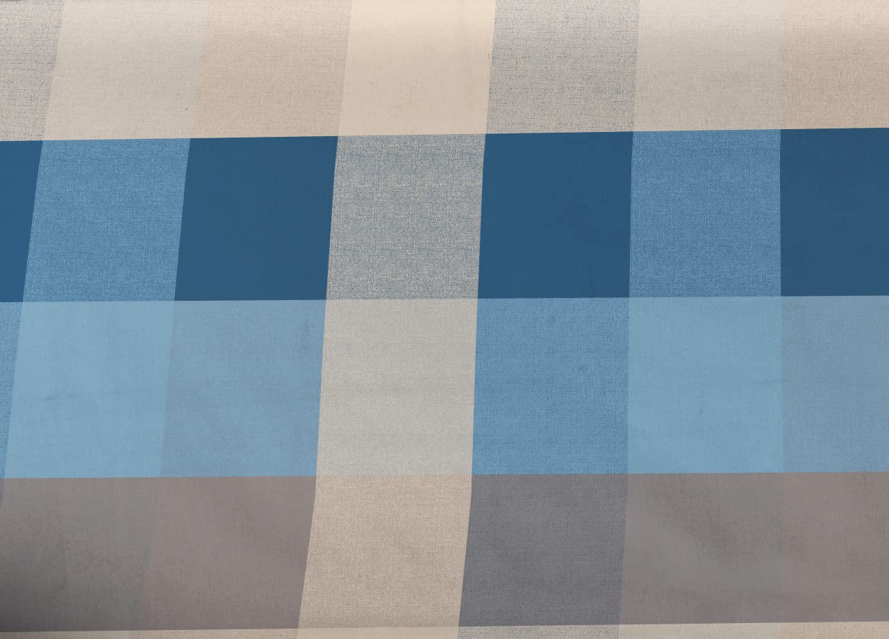 BIANCHERIAWEB Telo Arredo Granfoulard Copritutto Salvadivano 100% Cotone Disegno Scotland Matrimoniale Azzurro
