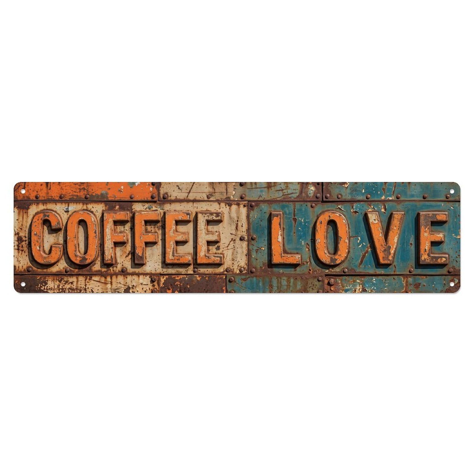 Coffee Love Industrial Metal Tin Sign