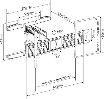Amazon | テレビ 壁掛け 金具 55～90型 TVセッターフリースタイル
