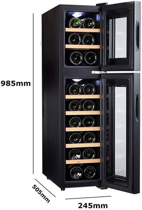 Upper and Lower Dual Wine Cabinets, Freestanding and Built-in Wine Cabinets, Stainless Steel with Glass Door, Cooler