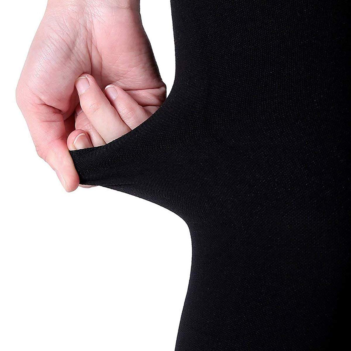 Compresión Muslo Medias altas 23-32-mmHg Ayuda de alivio Prevenga la vena varicosa (Color : Black, Size : L)