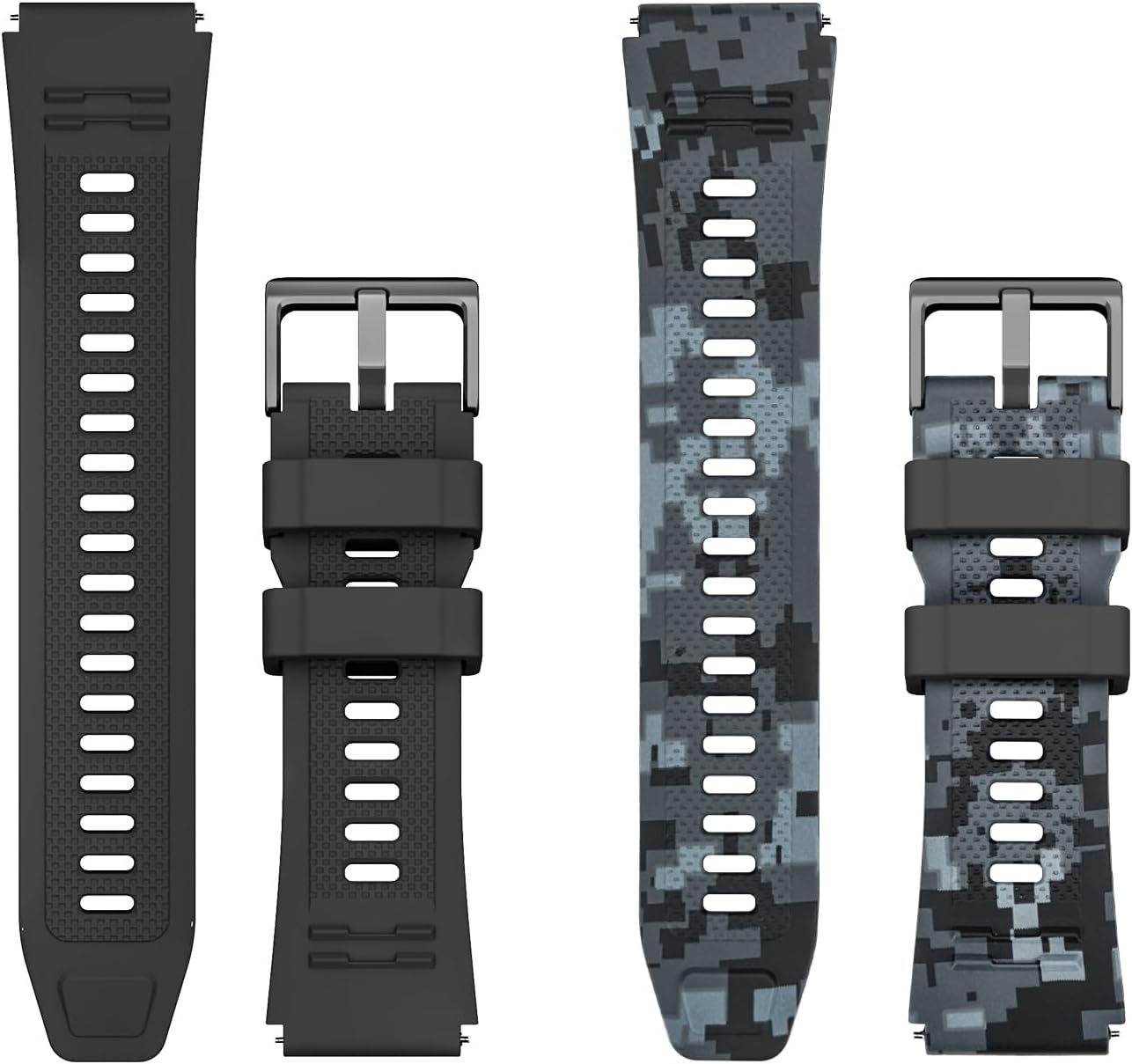 Smart Watch Band 22mm 2 Pack, for AMAZTIM Smart Watch Bands Replacement M2/T2, Compatible with KOSPET Tank M2/T2, Sports Straps Bands, Adjustable Wristband, Men Smartwatch Band