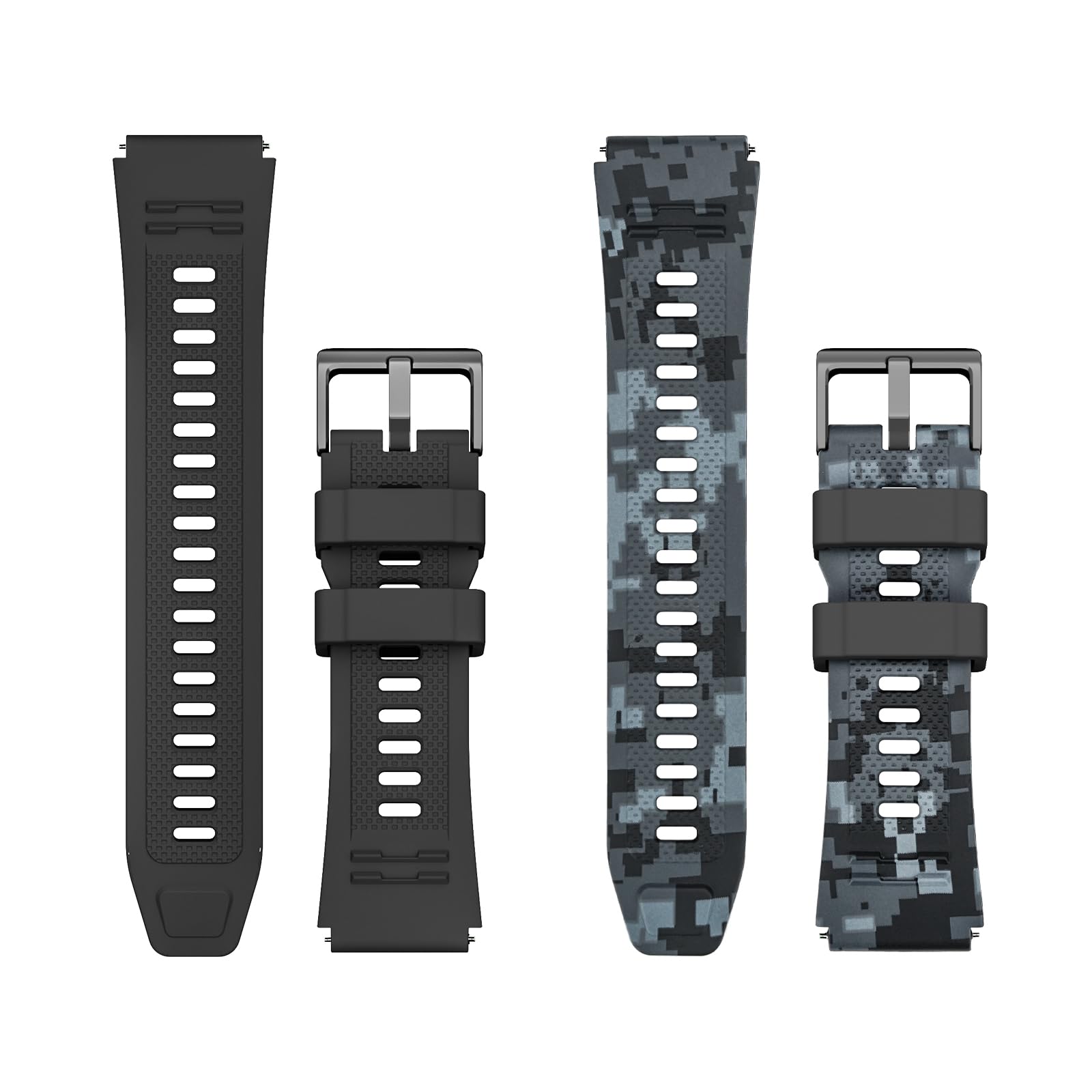 Smart Watch Band 22mm 2 Pack, for AMAZTIM Smart Watch Bands Replacement M2/T2, Compatible with KOSPET Tank M2/T2, Sports Straps Bands, Adjustable Wristband, Men Smartwatch Band