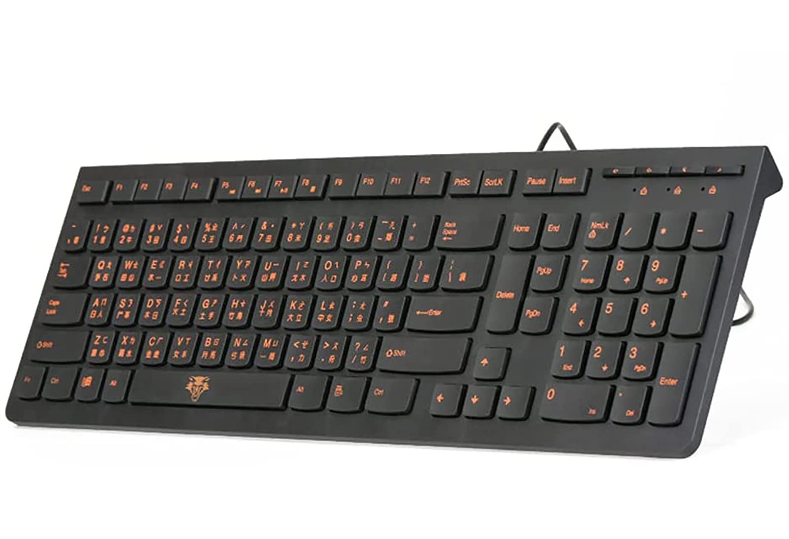 CWWHY Wired USB Keyboard, Wired Computer Keyboard Full Size Wired Keyboard USB Plug-and-Play for PC, Desktop Keyboards, Notebook Computer, Chinese Beginners, Black