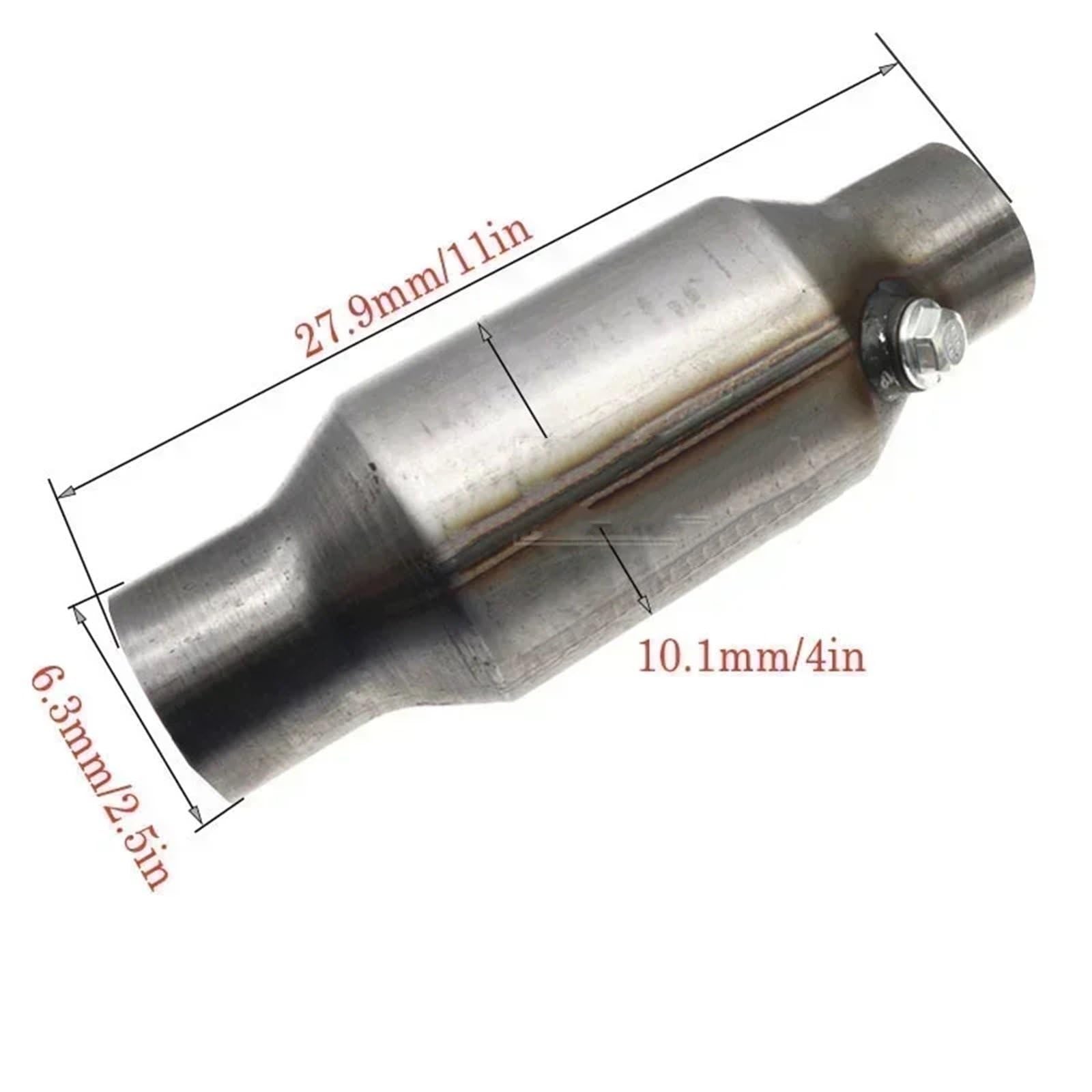 Convertitore catalitico da 6000 libbre, universale, ingresso/uscita da 6,35 cm/2,5", 400 fori, dispositivo di controllo delle emissioni Catalizzatore Catalitico Catalizzatore(EURO 2 Metal)