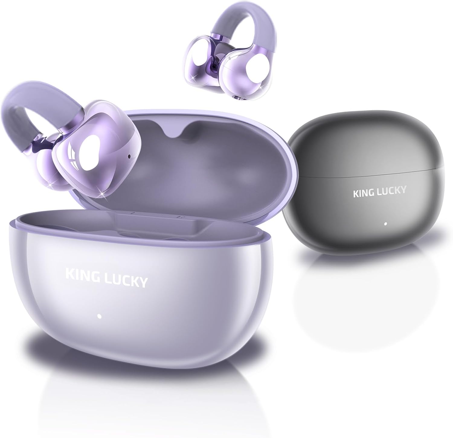 King Lucky Clip on Earbuds Open Ear Wireless Bluetooth 5.4 Headphones