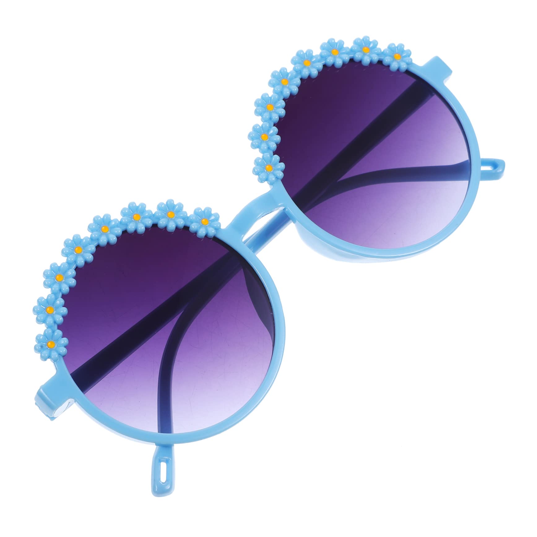 FRCOLOR Vintage Circle Daisy Boy Girl Sunglasses Sunflower Eyeglasses Funny Glasses Party Glasses for Boys and Girls