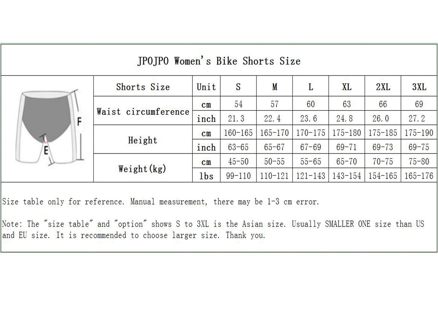 JPOJPO Dames Fietsondergoed 3D Gewatteerde Ademend JPOJPO Dames Fietsondergoed 3D Gewatteerde Ademend