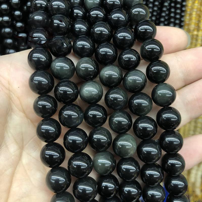 Obsidienne Noire - Fil De Perles 4 Mm - Cristal Forest