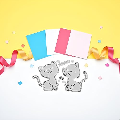 Miniatura 6 de Troqueles de corte de gatos para hacer tarjetas, plantillas de corte para álbumes de recortes, álbum de fotos, troqueles de papel decorativo para