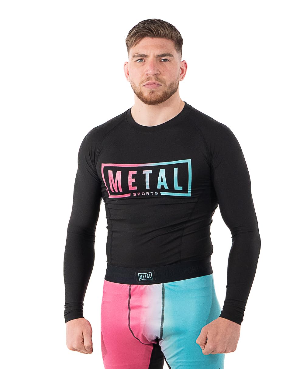 Metal Boxe Herren Bleu Rashguard Perfomance Miami Vice