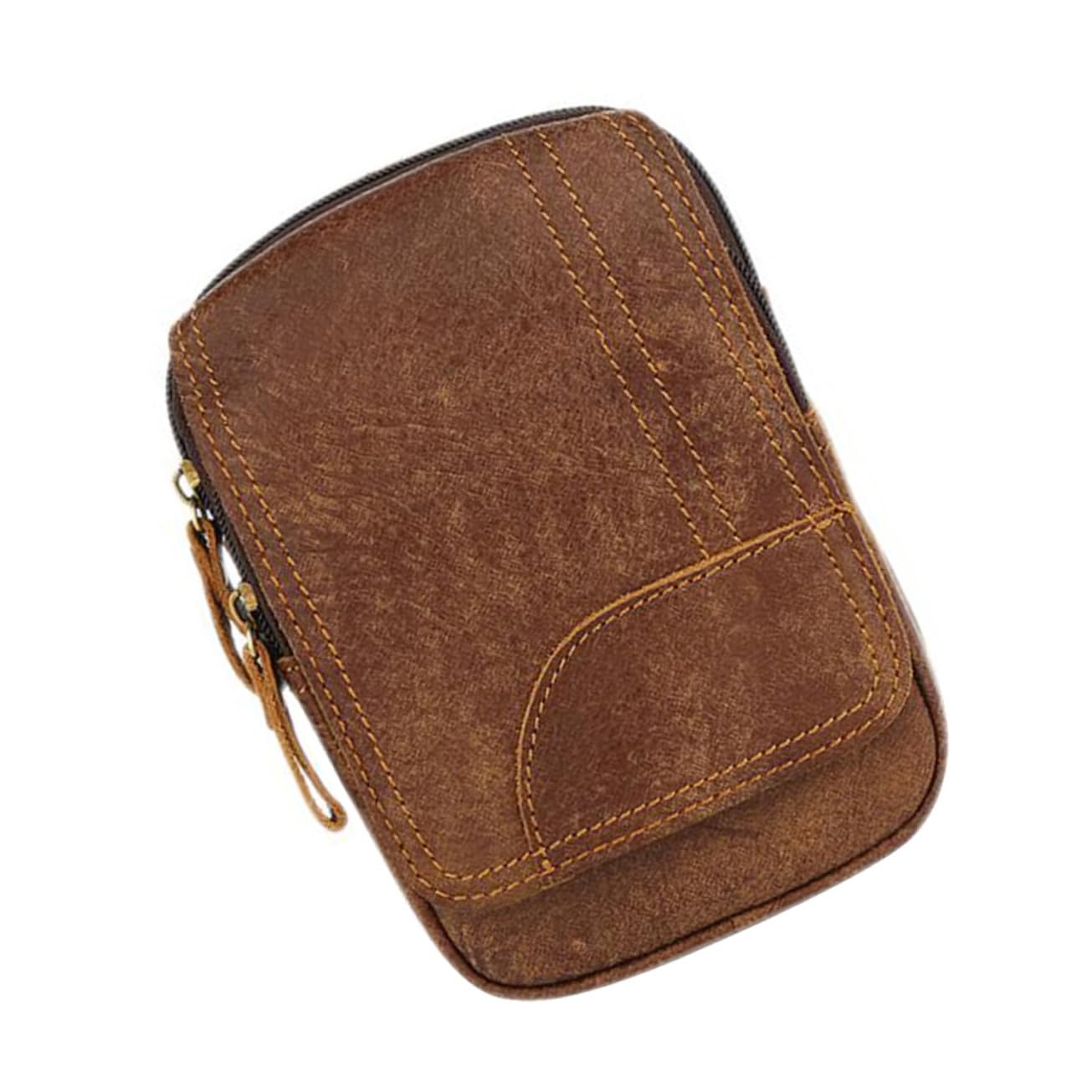 Beavorty Banane Multifonction pour Extérieur en Cuir Marron, Style Rétro